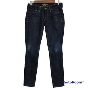 Lucky Brand Zoe Skinny Women 4/27 Cotton Blend Dark Wash Blue Denim Jeans